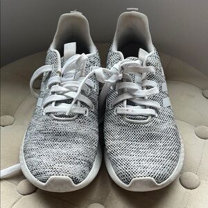 Adidas Women’s Cloudfoam Grey Knit Sneakers